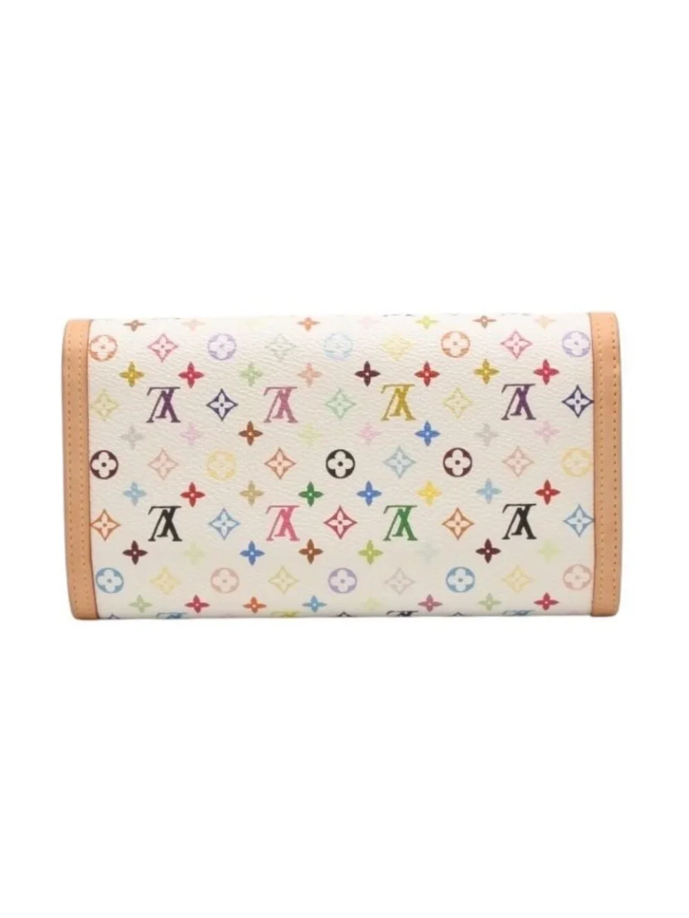 Louis Vuitton Porte Tresor International Wallet Takashi Murakami White